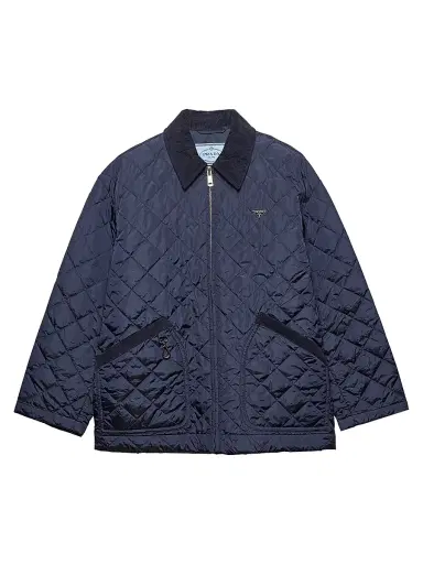 Prada Women's Re-Nylon Blouson Jacket - Blue | Thumbnail 1 Prada Women's Re-Nylon Blouson Jacket - Blue | Thumbnail 1