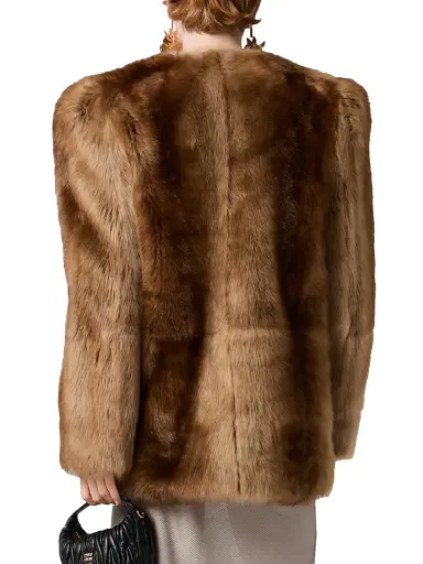 Miu Miu Women's Shearling Coat - Brown - Size 4 | Thumbnail 3 Miu Miu Women's Shearling Coat - Brown - Size 4 | Thumbnail 3