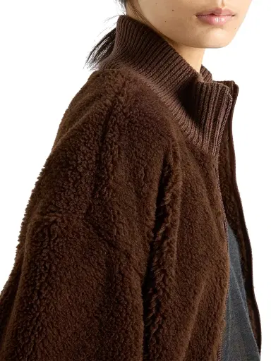 Prada Women's Fleece Jacket - Brown | Thumbnail 5 Prada Women's Fleece Jacket - Brown | Thumbnail 5