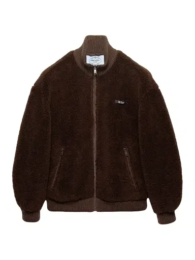 Prada Women's Fleece Jacket - Brown | Thumbnail 1 Prada Women's Fleece Jacket - Brown | Thumbnail 1