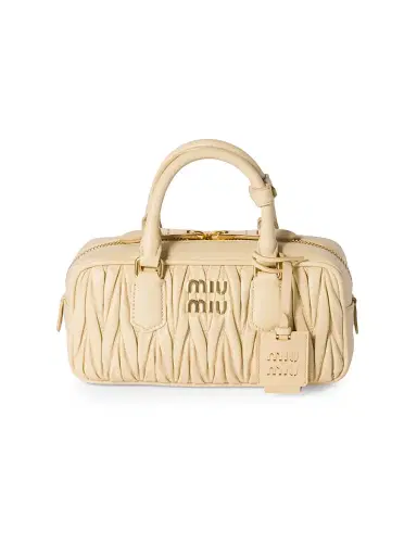 Miu Miu Women's Arcadie Matelassé Nappa Leather Top Handle Bag | Thumbnail 1 Miu Miu Women's Arcadie Matelassé Nappa Leather Top Handle Bag | Thumbnail 1