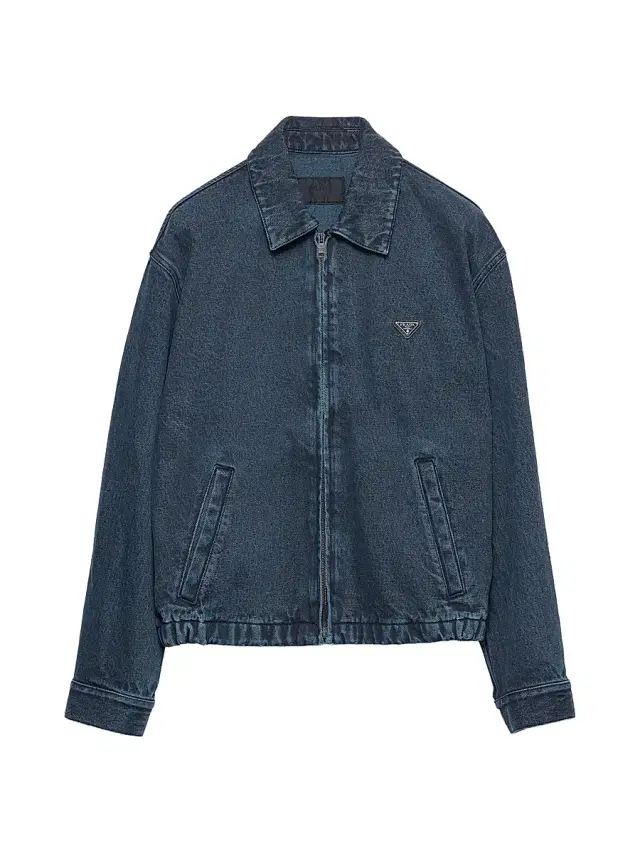 Men's Denim Blouson Jacket - Black
