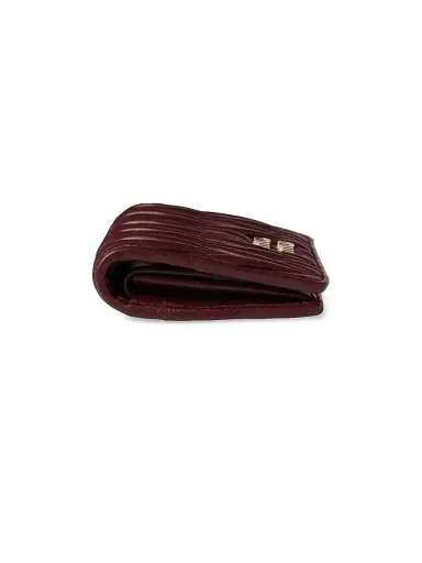 Miu Miu Women's Small Matelassé Nappa Leather Wallet - Dark Red | Thumbnail 4 Miu Miu Women's Small Matelassé Nappa Leather Wallet - Dark Red | Thumbnail 4