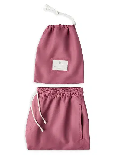 Brunello Cucinelli Men's Swim Shorts - Coral | Thumbnail 4