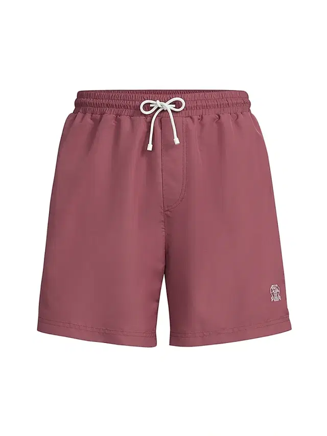 Brunello Cucinelli Men's Swim Shorts - Coral