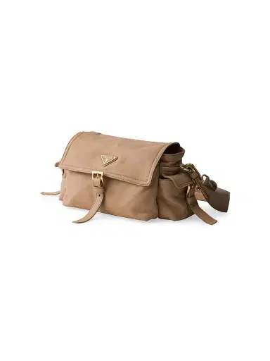 Prada Women's Medium Explore Nappa Leather Shoulder Bag with Flap - Beige | Thumbnail 4