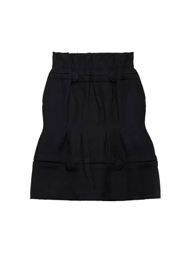 Prada Women's Chevron Wool Midi Skirt - Blue | Thumbnail 1