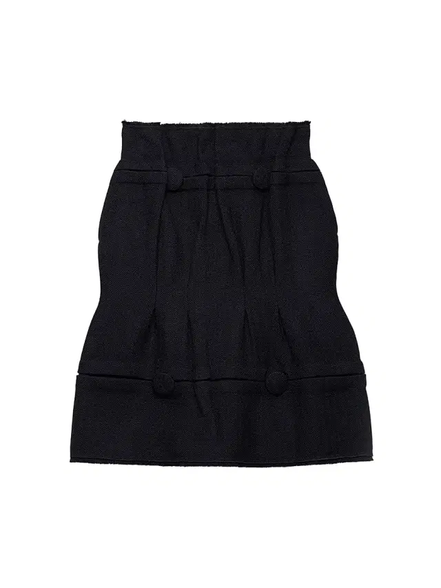 Women's Chevron Wool Midi Skirt - Blue