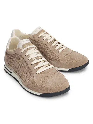 Brunello Cucinelli Men's Textured Suede Low-Top Sneakers - Brown - Size 9 | Thumbnail 2