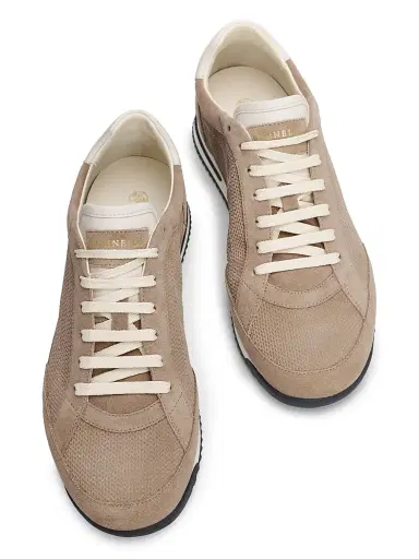 Brunello Cucinelli Men's Textured Suede Low-Top Sneakers - Brown - Size 9 | Thumbnail 4