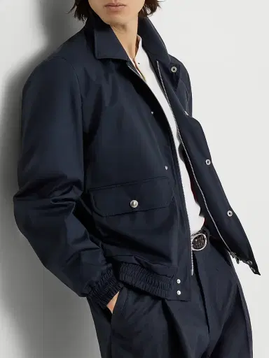 Brunello Cucinelli Men's Bonded Silk and Virgin Wool Outerwear Jacket | Thumbnail 5 Brunello Cucinelli Men's Bonded Silk and Virgin Wool Outerwear Jacket | Thumbnail 5
