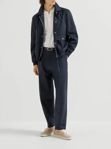 Brunello Cucinelli Men's Bonded Silk and Virgin Wool Outerwear Jacket | Thumbnail 6 Brunello Cucinelli Men's Bonded Silk and Virgin Wool Outerwear Jacket | Thumbnail 6