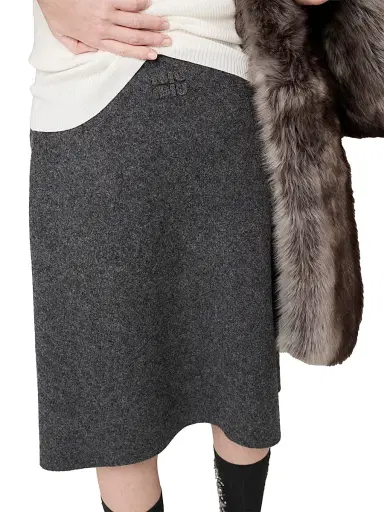 Miu Miu Women's Shetland Wool Skirt | Thumbnail 4 Miu Miu Women's Shetland Wool Skirt | Thumbnail 4