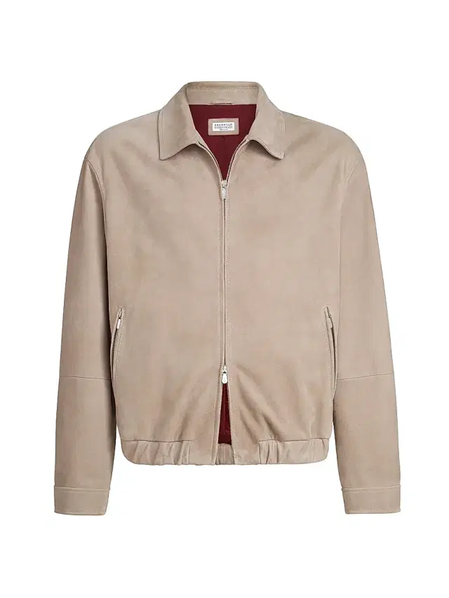 Brunello Cucinelli Men's Country Suede Outerwear Jacket - Yuta
