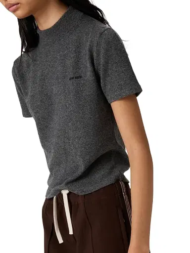 Miu Miu Women's Cashmere Sweater - Grey - Size 8 | Thumbnail 3 Miu Miu Women's Cashmere Sweater - Grey - Size 8 | Thumbnail 3