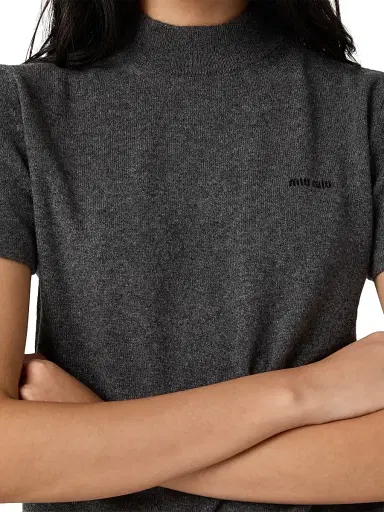 Miu Miu Women's Cashmere Sweater - Grey - Size 8 | Thumbnail 5 Miu Miu Women's Cashmere Sweater - Grey - Size 8 | Thumbnail 5