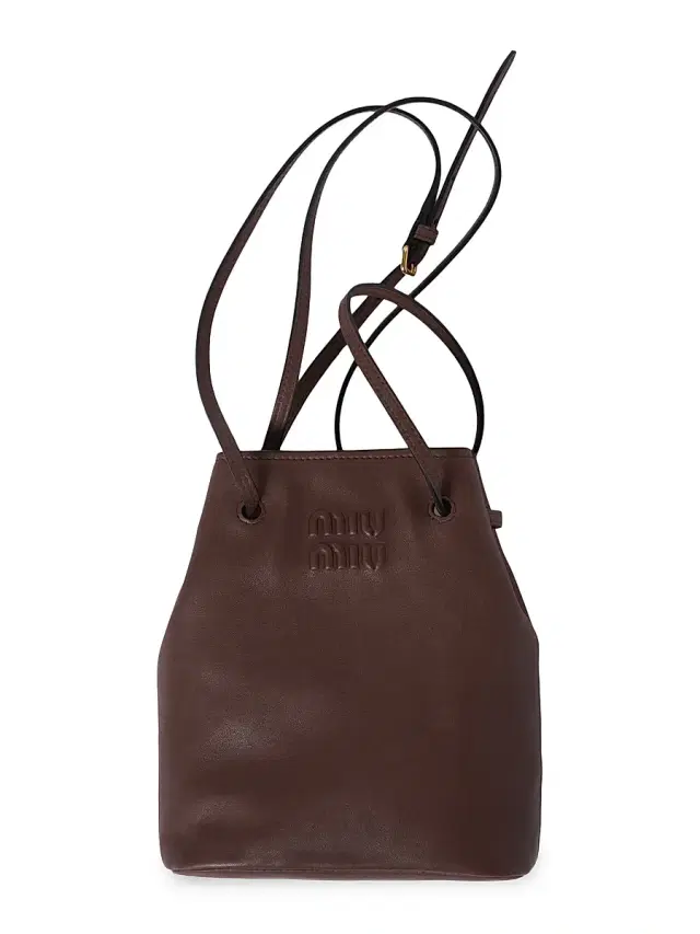 Miu Miu Women's Nappa Leather Mini Bucket Bag - Dark Brown