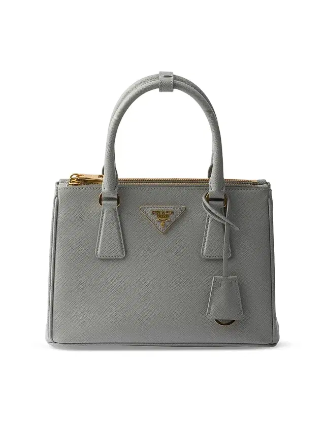 Prada Women's  Galleria Saffiano Leather Top Handle Bag - Medium Grey