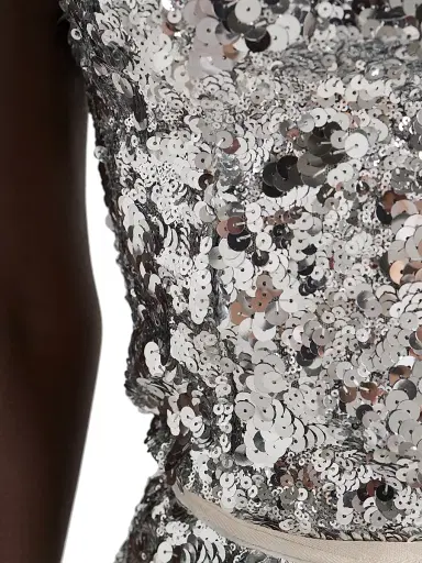 Prada Women's Embroidered Sequin Top - Silver | Thumbnail 4 Prada Women's Embroidered Sequin Top - Silver | Thumbnail 4