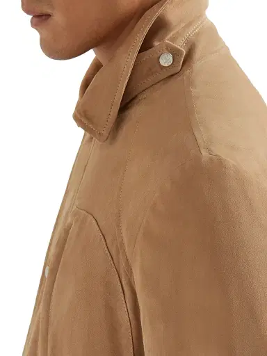 Brunello Cucinelli Men's Suede Unlined Field Jacket | Thumbnail 5