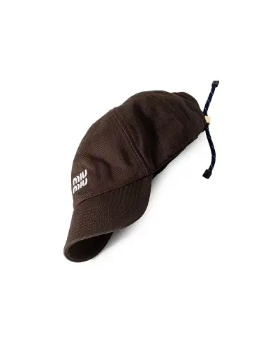 Miu Miu Women's Denim Baseball Cap - Brown - Size Small | Thumbnail 1 Miu Miu Women's Denim Baseball Cap - Brown - Size Small | Thumbnail 1