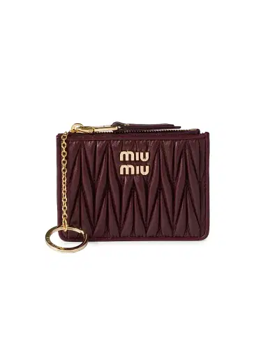Miu Miu Women's Matelassé Nappa Leather Card Holder | Thumbnail 3