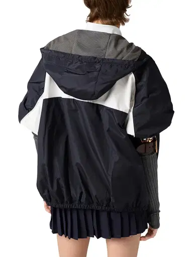 Miu Miu Women's New Balance X with Coco Gauff Technical Poplin Hoodie Jacket - Blue - Size 8 | Thumbnail 3 Miu Miu Women's New Balance X with Coco Gauff Technical Poplin Hoodie Jacket - Blue - Size 8 | Thumbnail 3