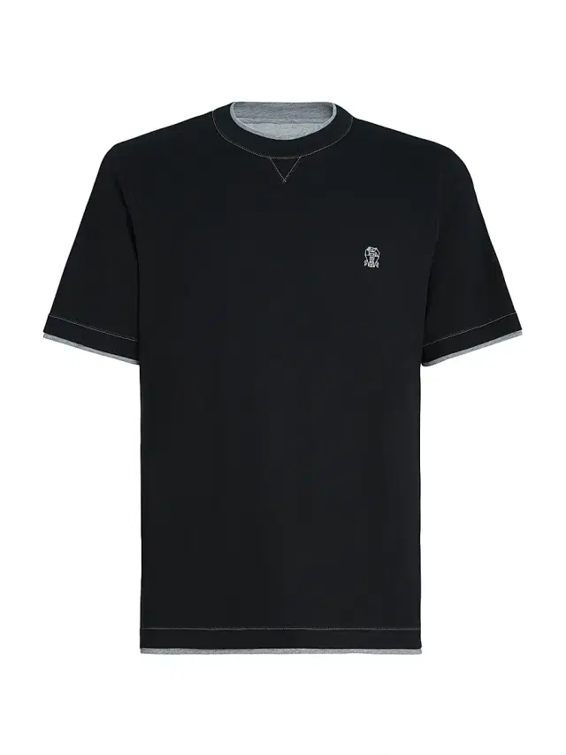 Brunello Cucinelli Men's Cotton Jersey Crew-Neck T-Shirt - Black