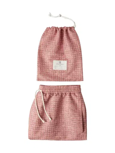Brunello Cucinelli Men's Flower Print Nylon Swim Shorts - Apricot - Size XXL | Thumbnail 4