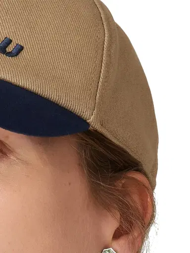 Miu Miu Women's Drill Baseball Cap - Beige Khaki | Thumbnail 2