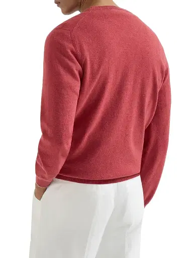 Brunello Cucinelli Men's Cashmere Sweater - Strawberry - Size 40 | Thumbnail 3 Brunello Cucinelli Men's Cashmere Sweater - Strawberry - Size 40 | Thumbnail 3