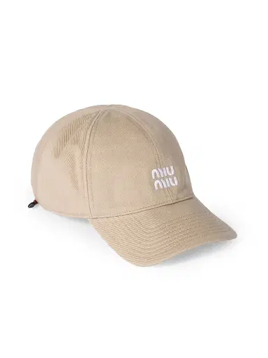 Miu Miu Women's Denim Baseball Cap - Beige Khaki - Size Large | Thumbnail 1 Miu Miu Women's Denim Baseball Cap - Beige Khaki - Size Large | Thumbnail 1