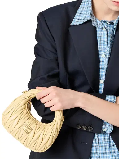 Miu Miu Women's Wander Matelassé Nappa Leather Hobo Mini-Bag | Thumbnail 7