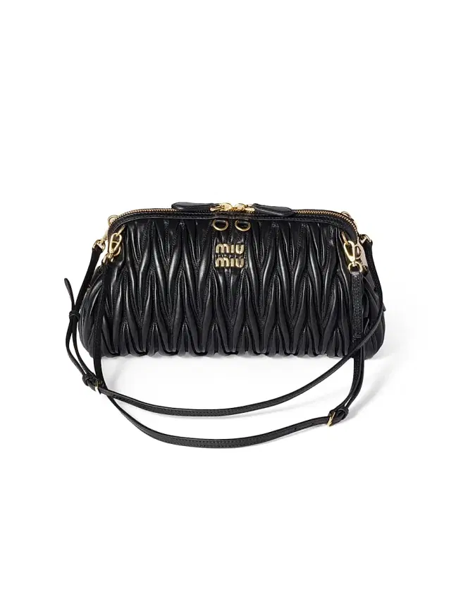 Miu Miu Women's Matelassé Nappa Leather Shoulder Bag - Black