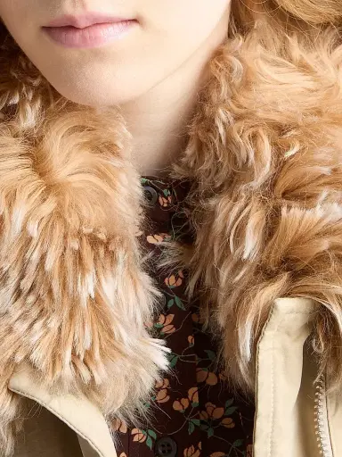 Prada Women's Medium-Weight Old Panama Cotton Down Coat - Beige Khaki - Size 4 | Thumbnail 5