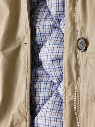 Prada Women's Medium-Weight Old Panama Cotton Down Coat - Beige Khaki - Size 4 | Thumbnail 7