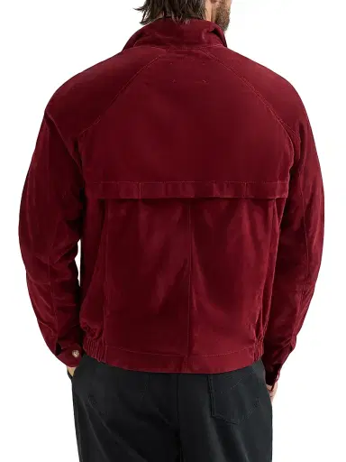 Brunello Cucinelli Men's Suede Unlined Jacket with Stand Collar | Thumbnail 3 Brunello Cucinelli Men's Suede Unlined Jacket with Stand Collar | Thumbnail 3