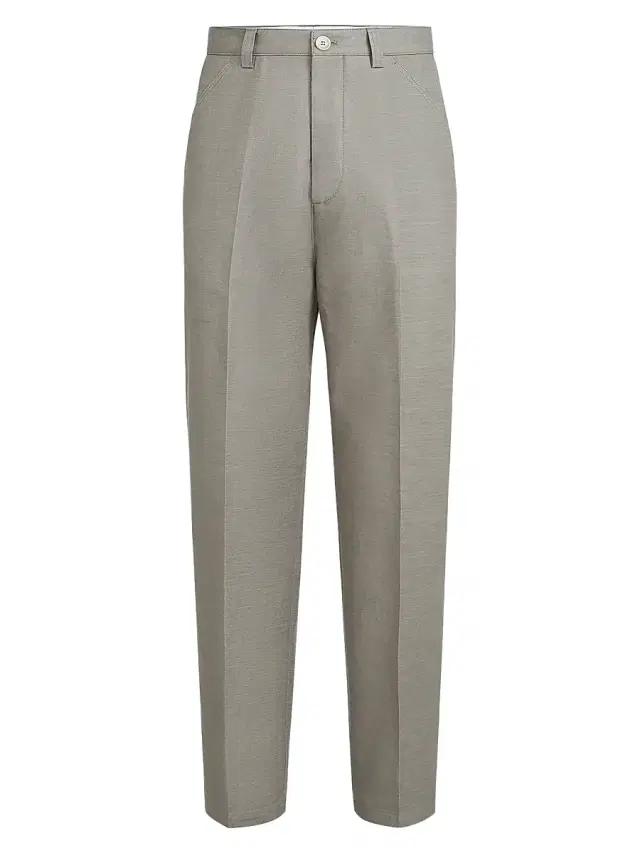 Brunello Cucinelli Men's Cotton and Linen Panama Trousers