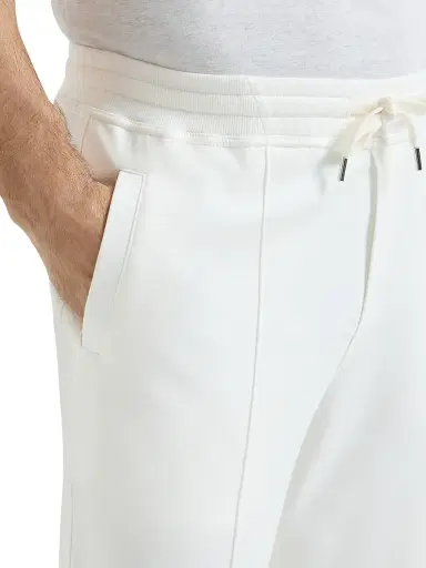 Brunello Cucinelli Men's Techno Cotton French Terry Trousers with Crête Detail - Off White - Size XXXL | Thumbnail 5 Brunello Cucinelli Men's Techno Cotton French Terry Trousers with Crête Detail - Off White - Size XXXL | Thumbnail 5