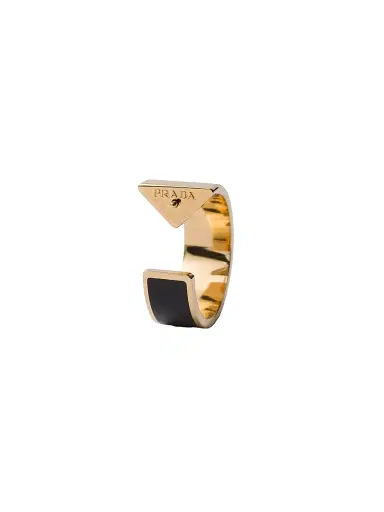 Prada Women's Metal Earrings - Black | Thumbnail 2