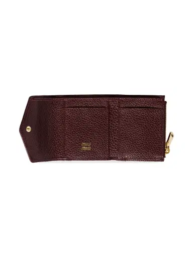 Miu Miu Women's Leather Wallet - Dark Red | Thumbnail 2 Miu Miu Women's Leather Wallet - Dark Red | Thumbnail 2