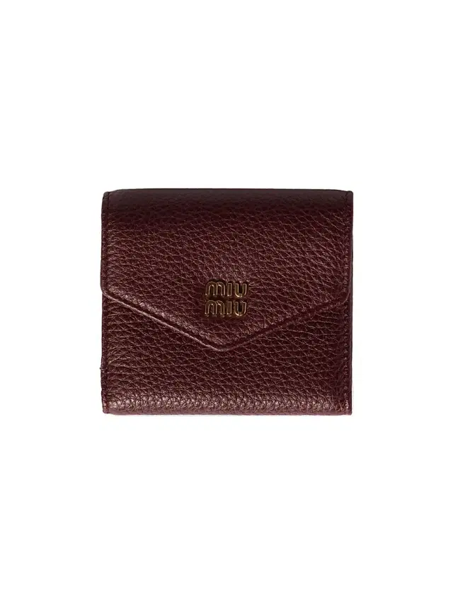 Miu Miu Women's  Leather Wallet - Dark Red