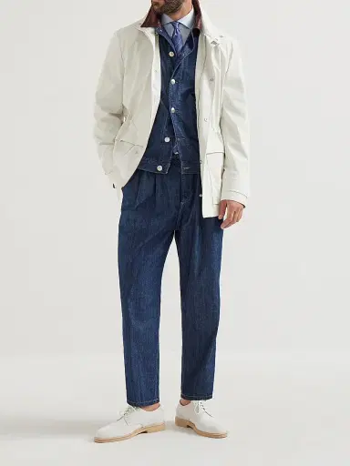 Brunello Cucinelli Men's Lightweight Denim Iconic Fit Five Pocket Trousers | Thumbnail 6 Brunello Cucinelli Men's Lightweight Denim Iconic Fit Five Pocket Trousers | Thumbnail 6