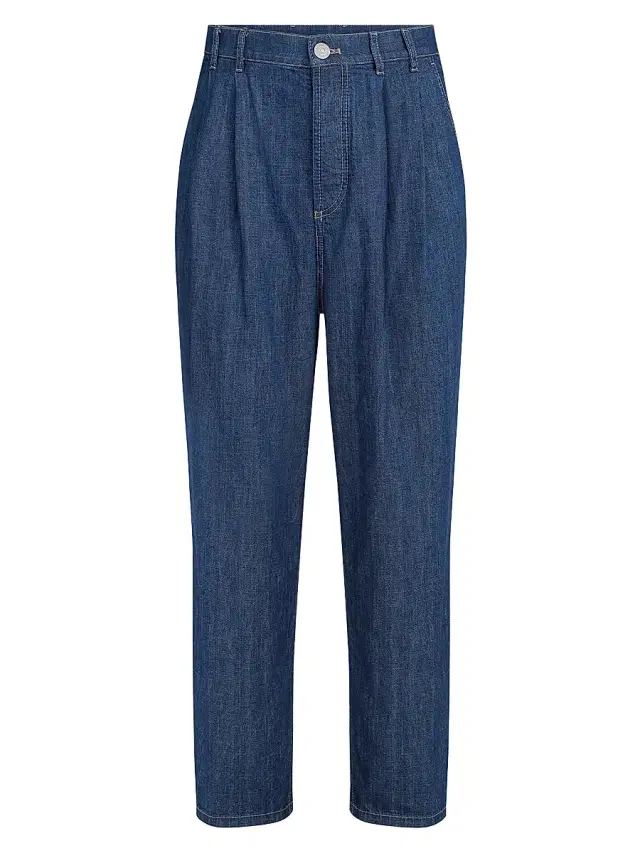 Brunello Cucinelli Men's Lightweight Denim Iconic Fit Five Pocket Trousers - Dark Denim