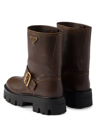 Prada Women's Leather Boots - Brown - Size 11 | Thumbnail 3 Prada Women's Leather Boots - Brown - Size 11 | Thumbnail 3