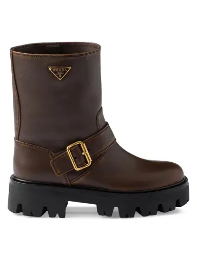 Prada Women's Leather Boots - Brown - Size 11 | Thumbnail 1 Prada Women's Leather Boots - Brown - Size 11 | Thumbnail 1