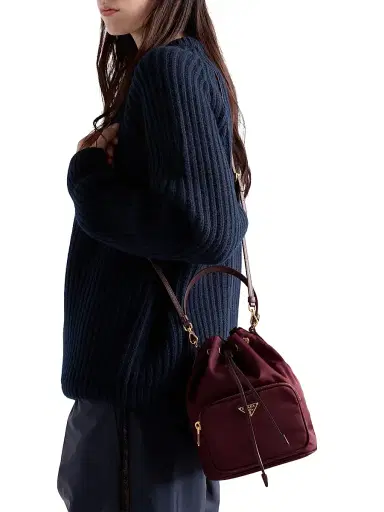 Prada Women's Duet Re-Nylon Bucket Bag | Thumbnail 2 Prada Women's Duet Re-Nylon Bucket Bag | Thumbnail 2