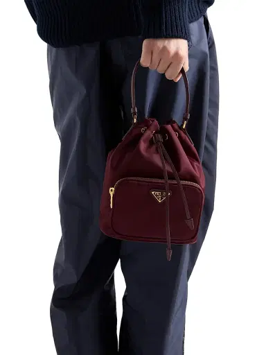 Prada Women's Duet Re-Nylon Bucket Bag | Thumbnail 7 Prada Women's Duet Re-Nylon Bucket Bag | Thumbnail 7