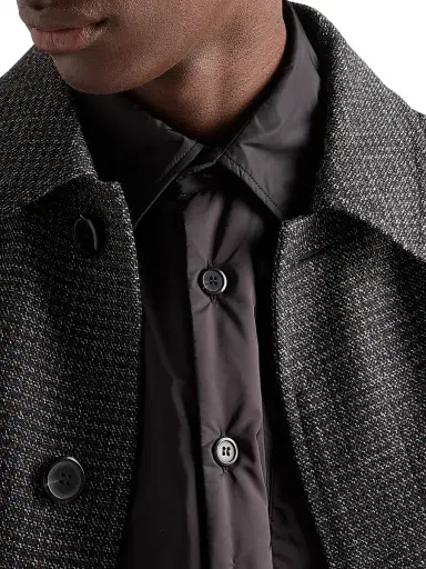 Prada Men's Light Re-Nylon Shirt - Black | Thumbnail 6 Prada Men's Light Re-Nylon Shirt - Black | Thumbnail 6