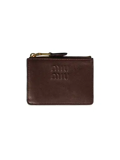 Miu Miu Women's Nappa Leather Card Holder | Thumbnail 1 Miu Miu Women's Nappa Leather Card Holder | Thumbnail 1